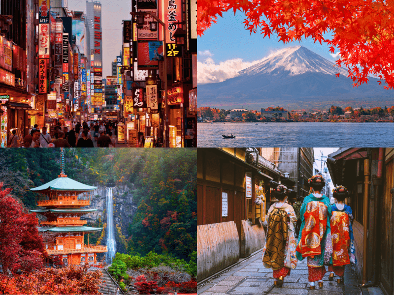 Mount Fuji in Japan during cherry blossom season 